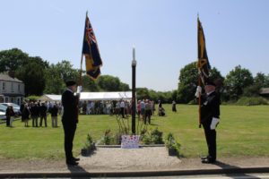 Military honour guard for the new Little Totham War Memorial