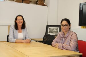 Witham MP, Priti Patel with CHP Chief Executive Officer, Mary Gibbons during their meeting on 19th June.