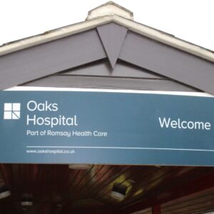 Oaks Hospital signage
