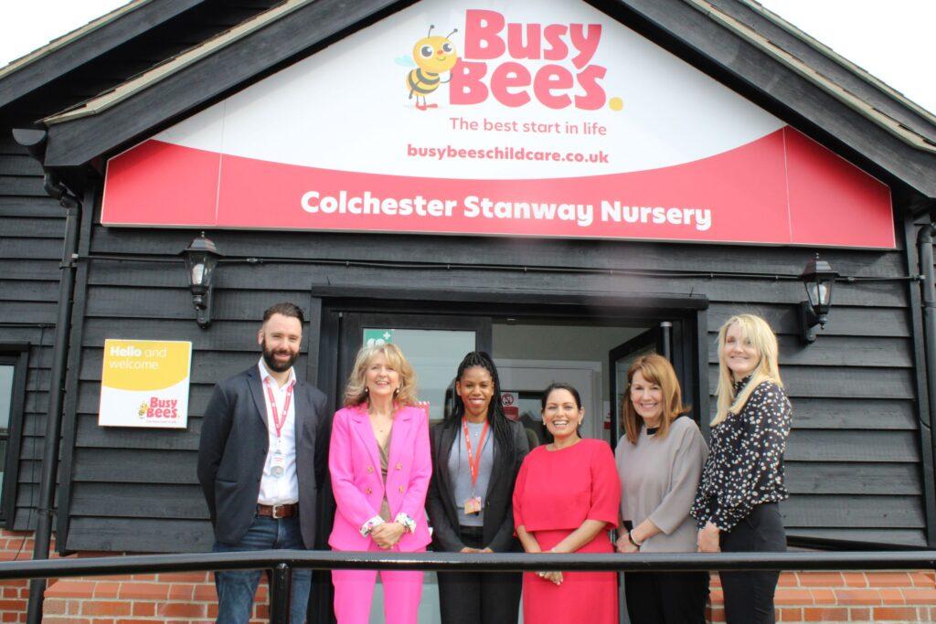 Priti tours Busy Bees’ Stanway nursery