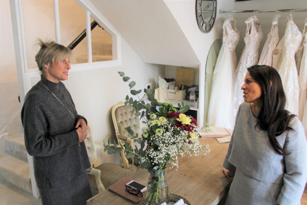 Priti calls in at the J’Adore Bridal Boutique in Coggeshall for a business update