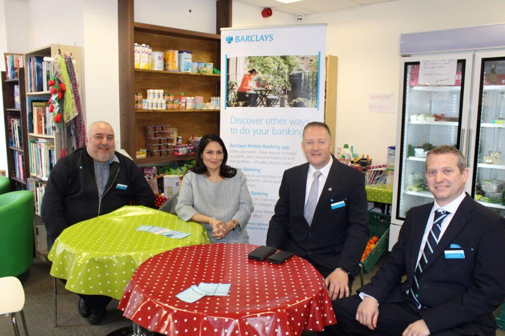 Priti meets up with Barclays to discuss their new community banking initiative at the Witham Hub