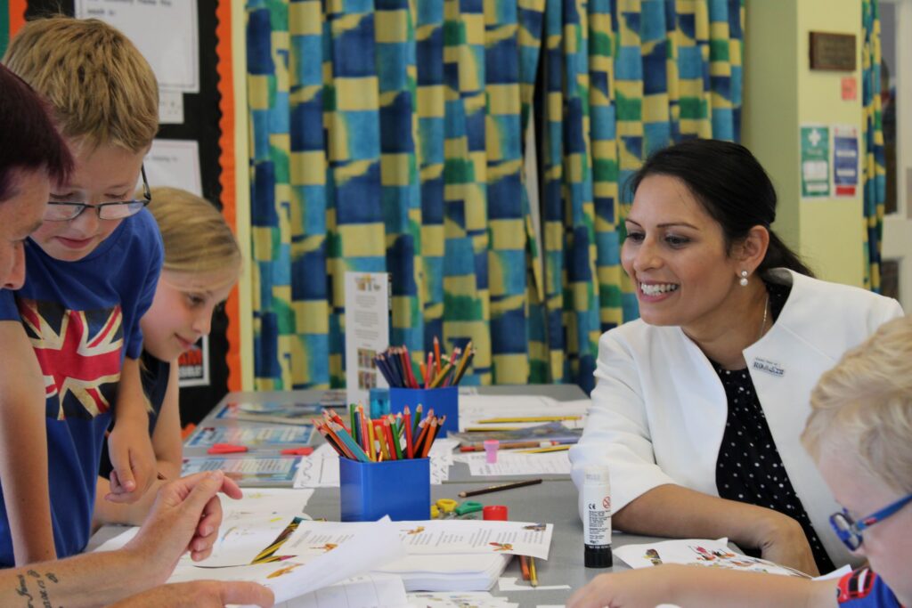 Priti Patel MP brings Get Witham Reading 2022 to eight local schools